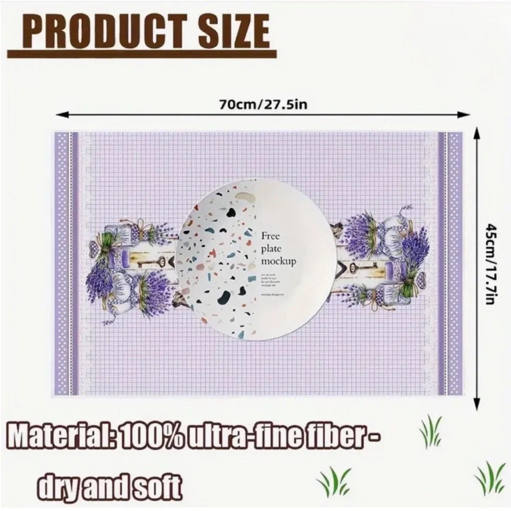 One Lavender Bird House Microfiber Hand Guest Towels